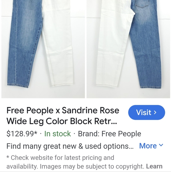 🌟RARE NWT Sandrine Rose Free People Two Sided Pants - Picture 9 of 9